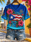 Women's Puerto Rico Print T-shirt