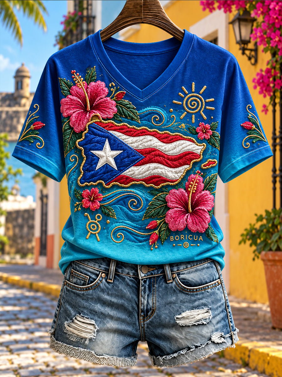 Women's Puerto Rico Print T-shirt