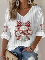 Women's Baseball  Print T-Shirt