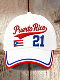 Unisex Puerto Rico Baseball Print Hat