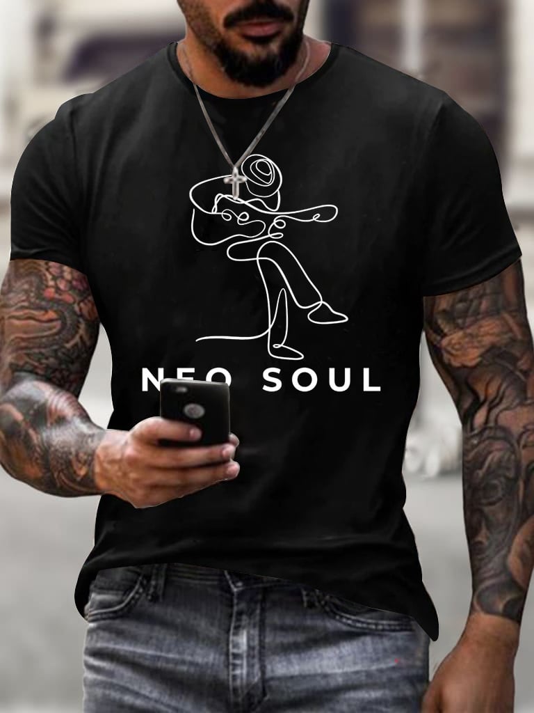Men's  Neo Soul Printed Casual T-shirt