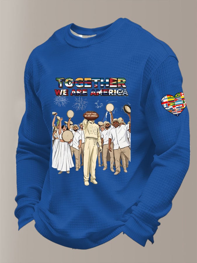 Men's「TOGETHER WE ARE AMERICA waffle-knit T-shirt