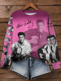 Merry Christmas King of Rock and Roll Printed Sweatshirt