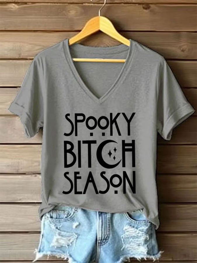 Women's Halloween Print Casual T-Shirt