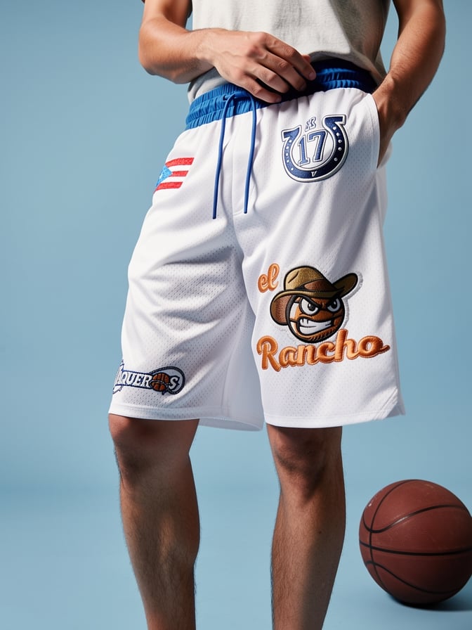 Men's Puerto Rican Basketball Print Casual Cargo Pants