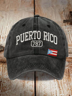 Puerto Rico Baseball Print Baseball Cap