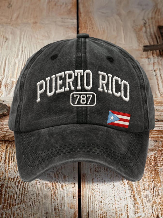 Puerto Rico Baseball Print Baseball Cap