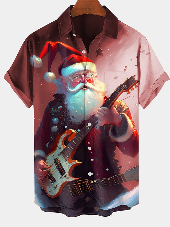 Stylish Santa Print Shirt