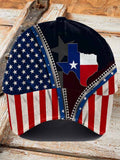 Unisex Retro Texas American Print Hat
