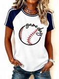 Women's Retro Baseball   Print Top