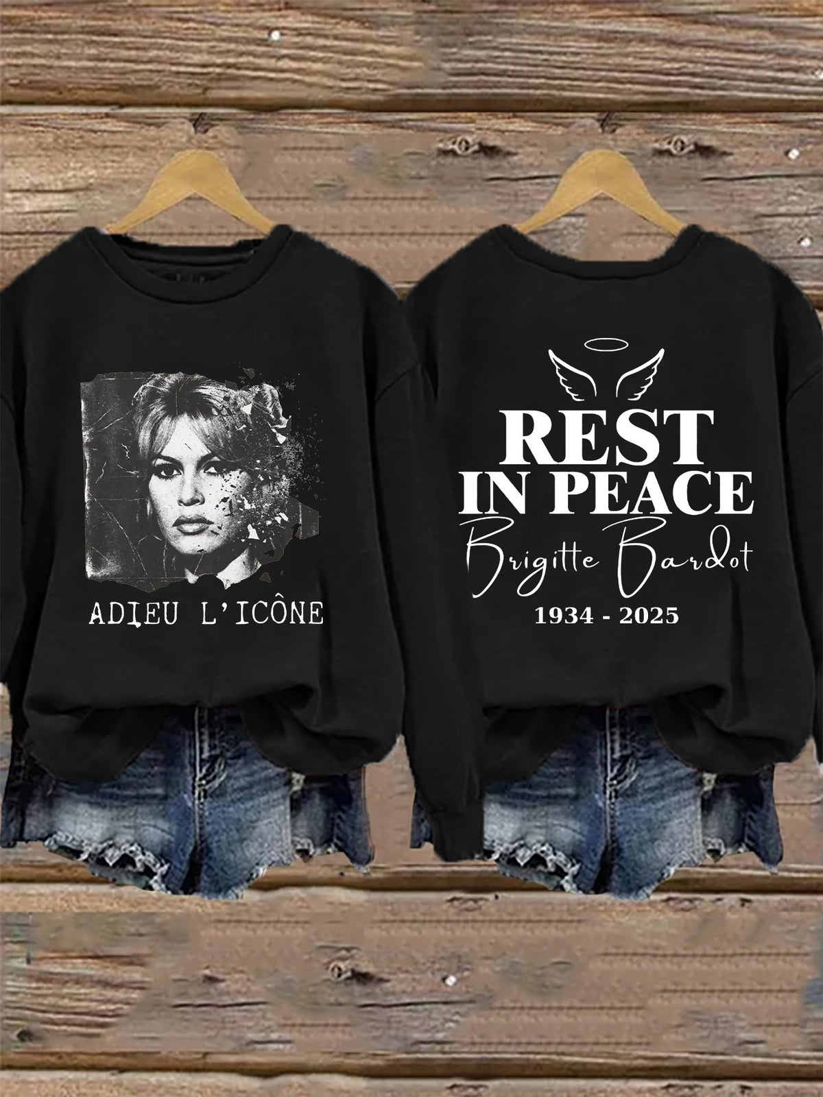Retro Adieu L'Icône Rip B.B. Print Sweatshirt