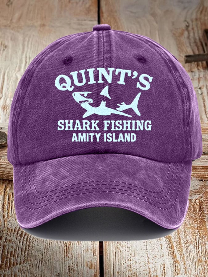 Great White Shark Print Baseball Cap