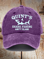 Great White Shark Print Baseball Cap