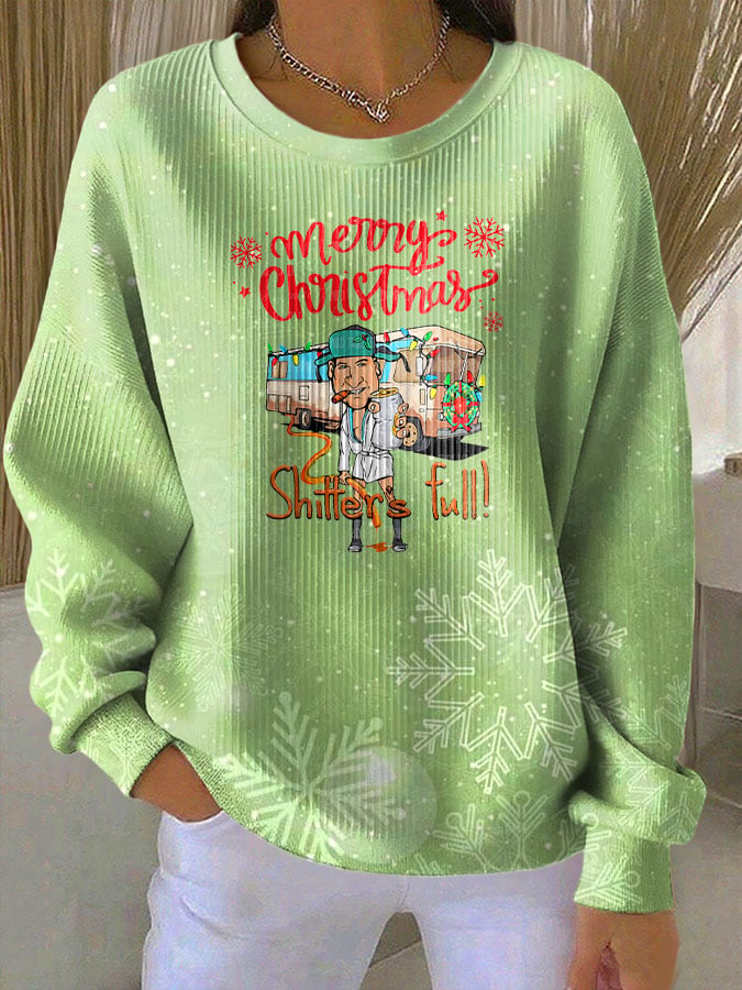 Women's Crew Neck Printed Sweatshirt