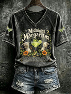 Women's Midnight Margaritas Print Casual T-shirt