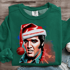 Merry Christmas King of Rock and Roll Printed Sweatshirt
