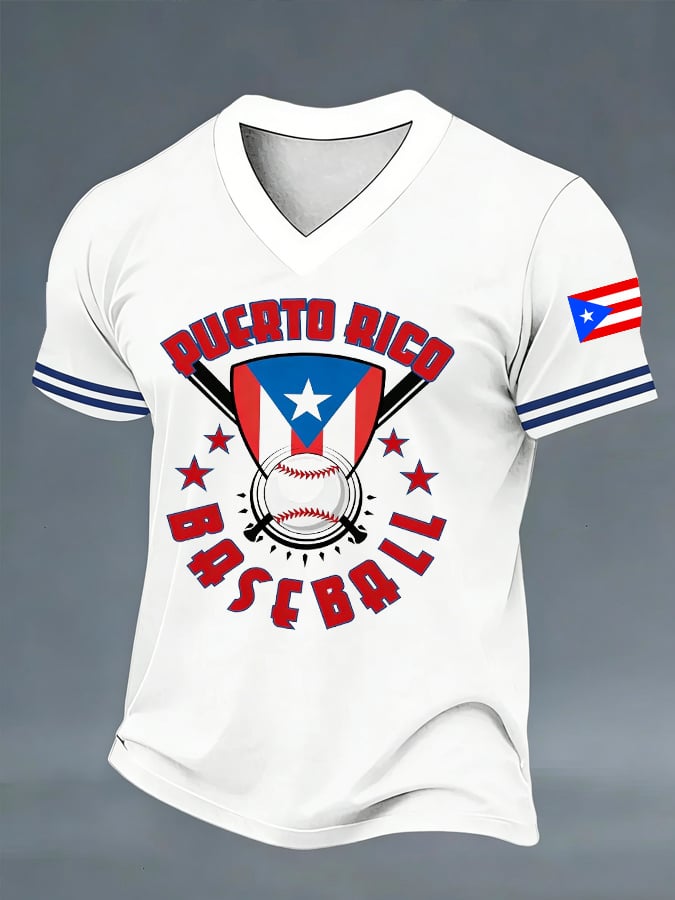 Men's Baseball Print T-Shirt