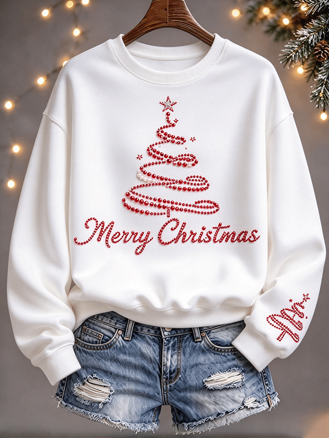 Women's Retro Christmas Faith Print Top