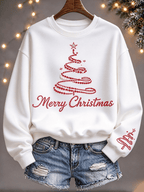 Women's Retro Christmas Faith Print Top