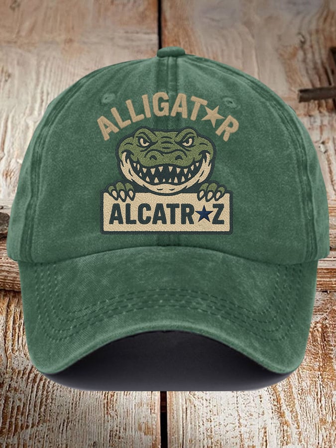 Alligator Alcatraz Funny Florida Everglades Dark Humor  Pride Baseball Cap