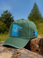 Retro Save The Boundary Waters Mn State Print Baseball Cap