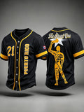 Men's Puerto Rico Baseball Print Short-Sleeve Shirt