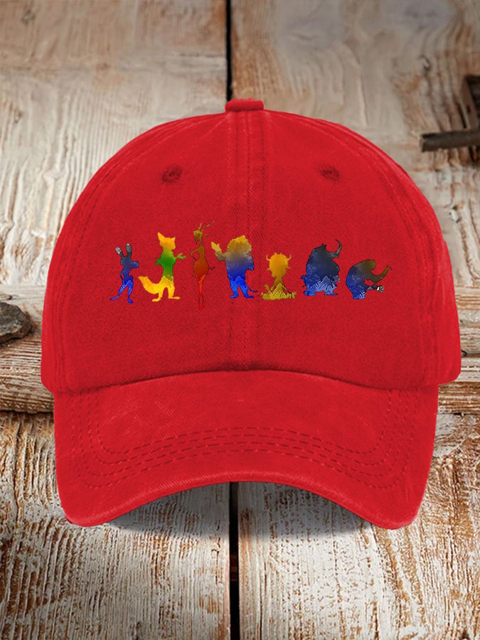 Retro Animals Print Baseball Cap