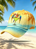Unisex Retro Vacation Parrot Print Hat
