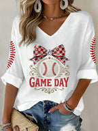 Women's Baseball  Print T-Shirt