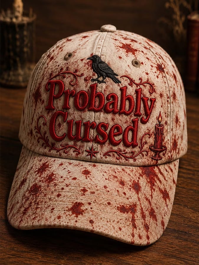 Unisex Halloween Blood-Stain Print Hat