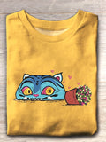 Women's round neck short sleeve T-shirt
