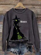 Women's Salem Witch Print Sweatshirt