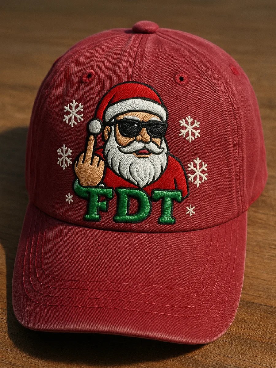 Fdt Christmas Print Baseball Cap For Men And Women