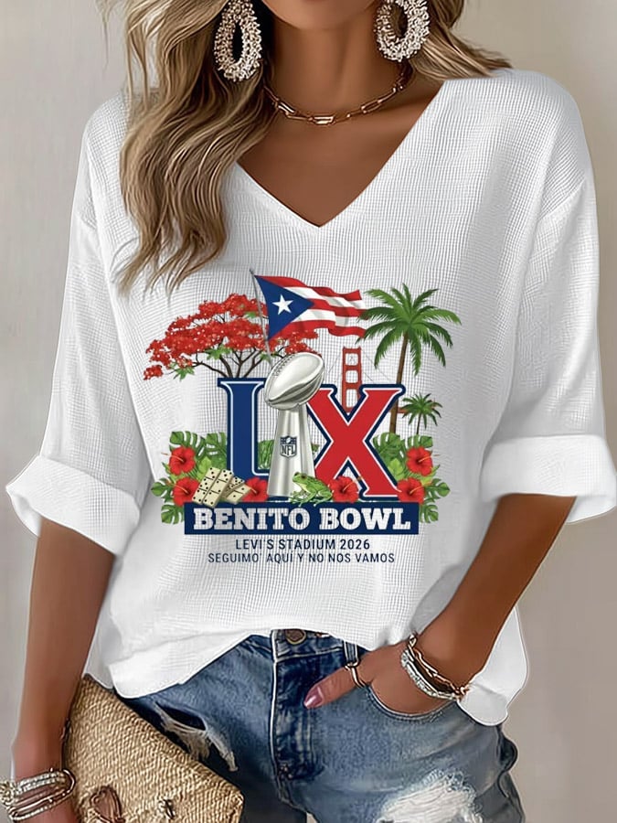 Women's Fashion Music Print Casual T-shirt
