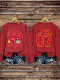 Women's Love Story V-neck Print Sweatshirt