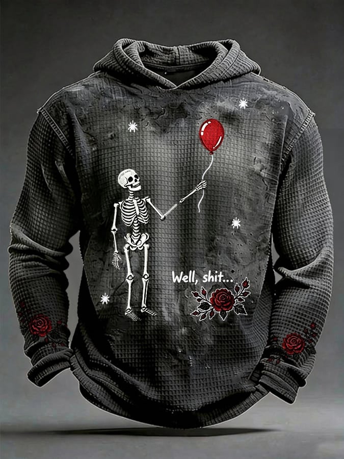 Men's Retro Halloween Well, shit... Printing Hoodie