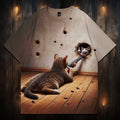 Funny Cat Rat Art Print T-shirt