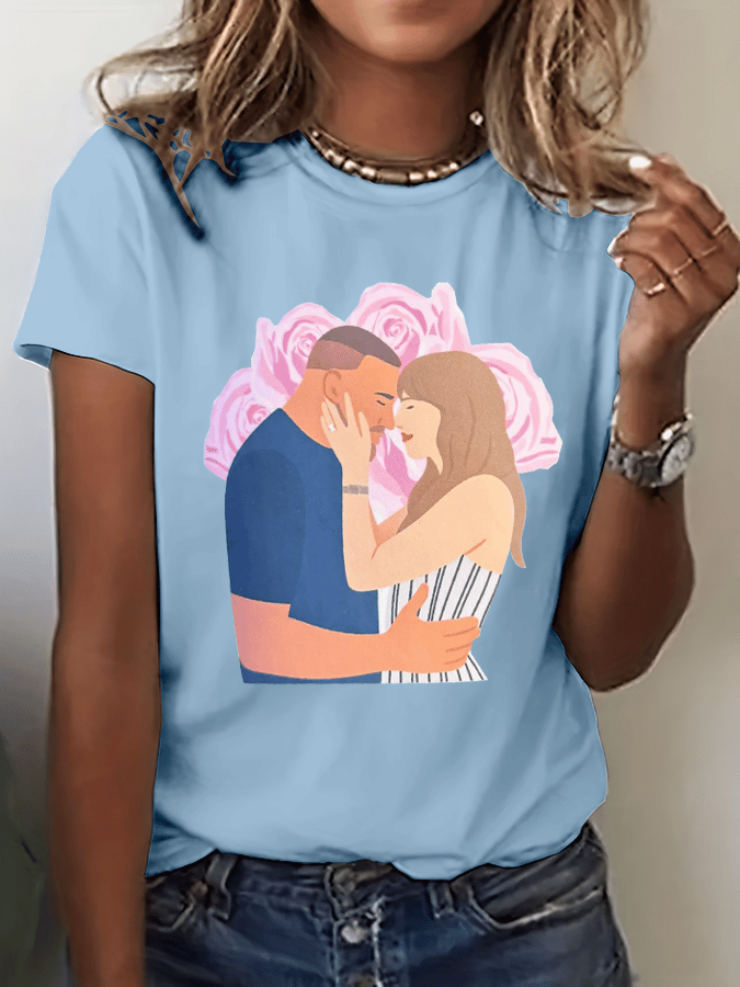 Women's Hot Spot Print Crew Neck T-shirt