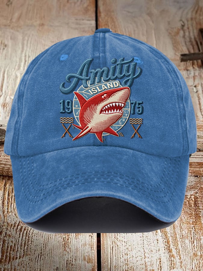 Great White Shark Retro Baseball Cap