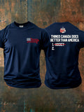Men's United States Ice Hockey Print Casual T-Shirt