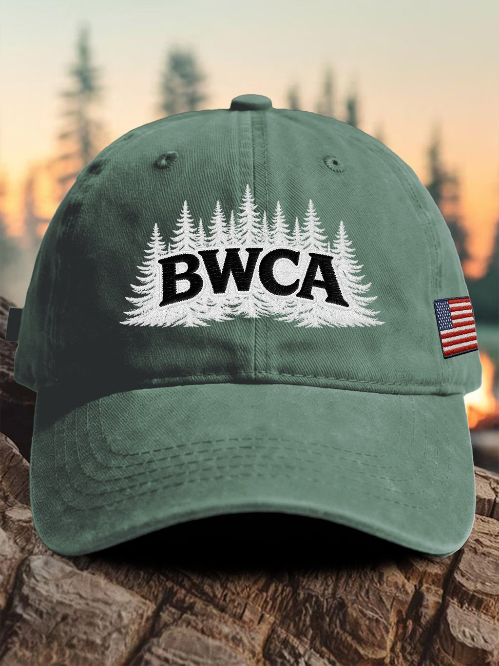 Retro Save The BWCA Save Boundary Waters Canoe Area Wilderness Print Baseball Cap
