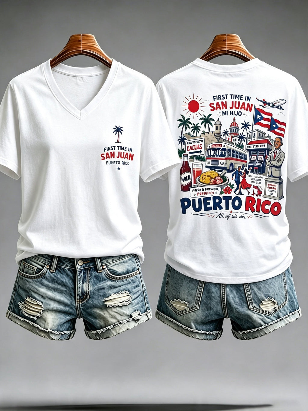 Women's Puerto Rico Print T-shirt