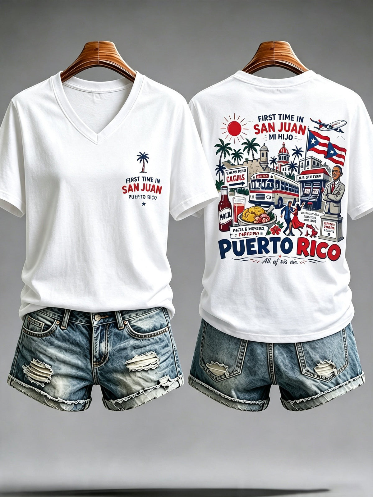 Women's Puerto Rico Print T-shirt