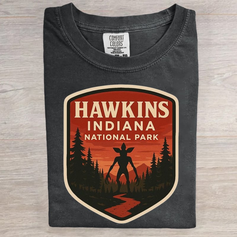 Hawkins Indiana National Park Upside Down Art Print T-Shirt