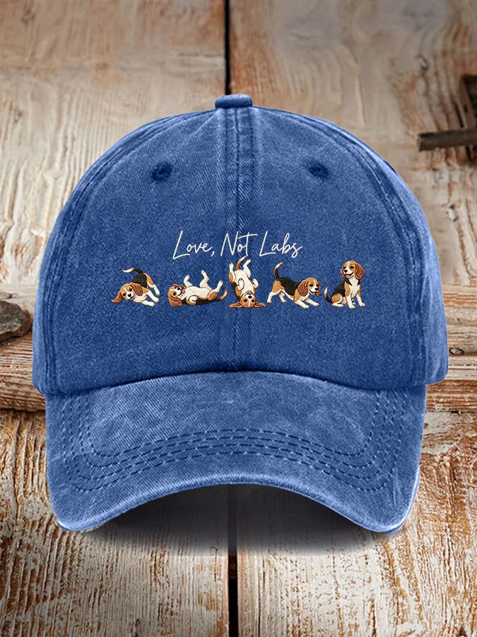 Unisex Love Not Labs Save The Beagles Printed Hat