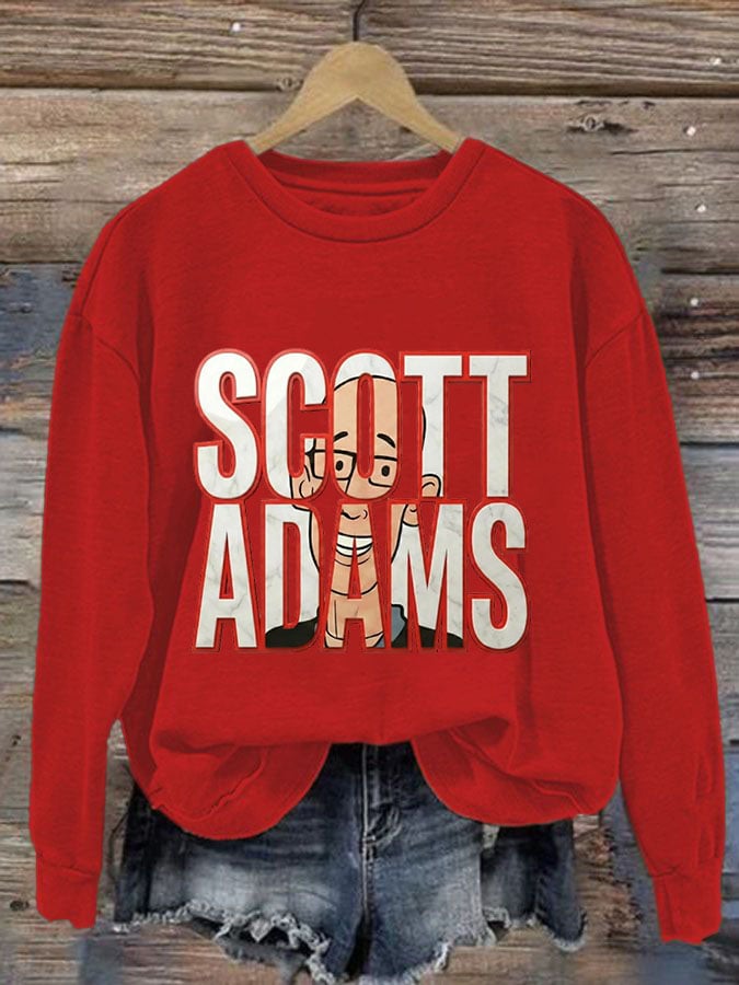 Women's Casual Printed Long-Sleeve Sweatshirt