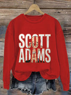 Women's Casual Printed Long-Sleeve Sweatshirt