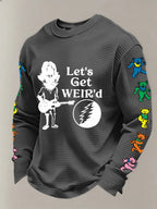 Men's Vintage Rock Tribute Printed Casual Top