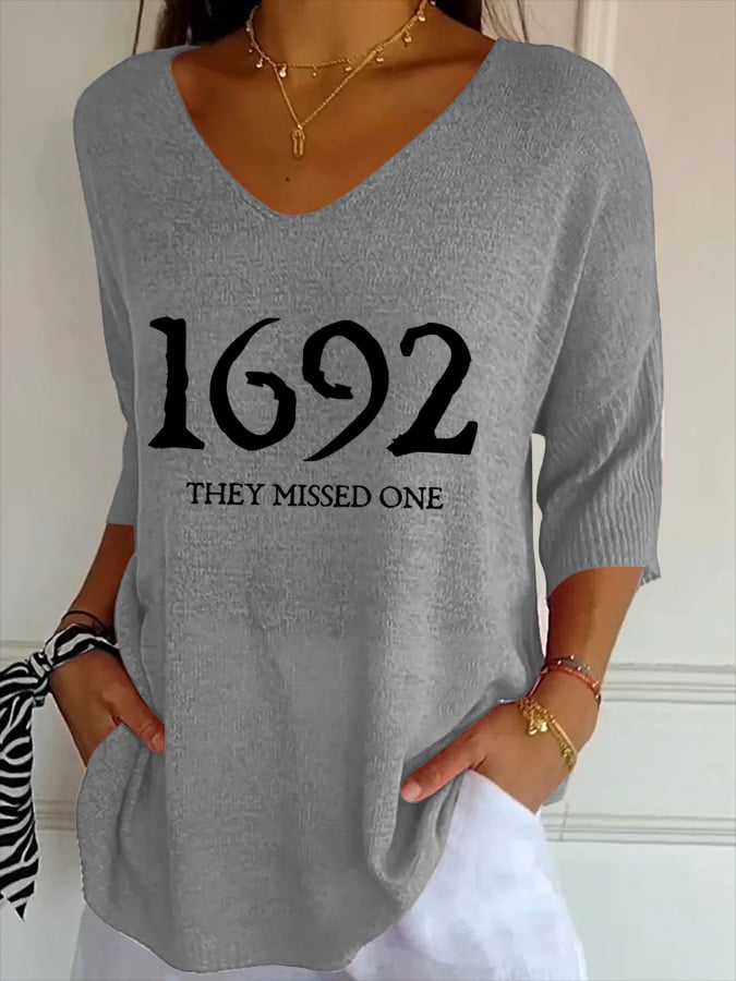 Women's 1692 They Missed One Print Casual T-Shirt