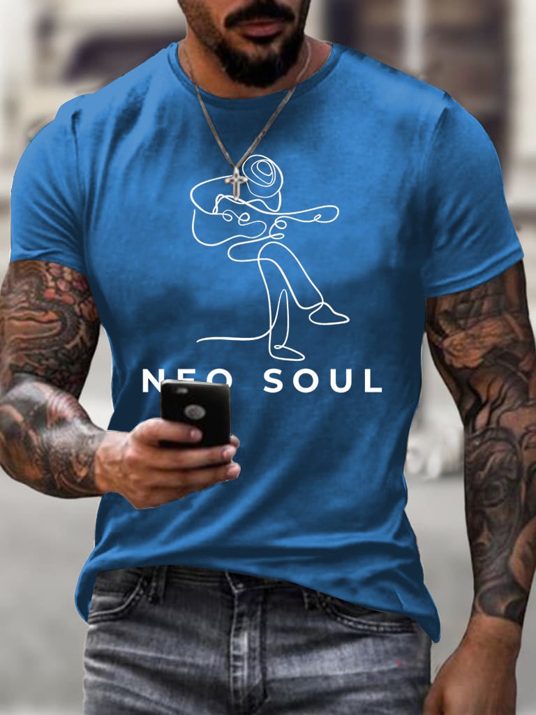 Men's  Neo Soul Printed Casual T-shirt